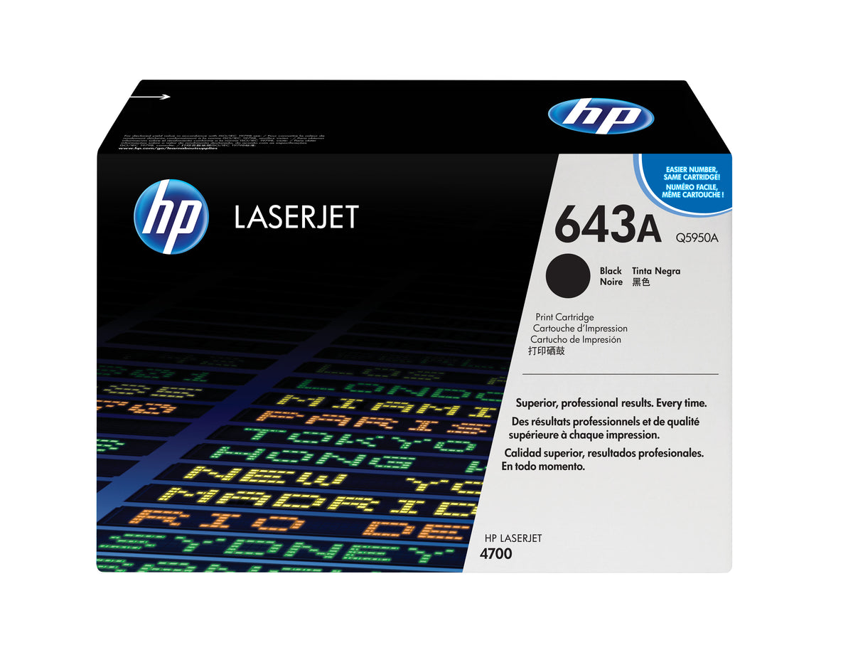 HP 643A svart original LaserJet tonerkassett