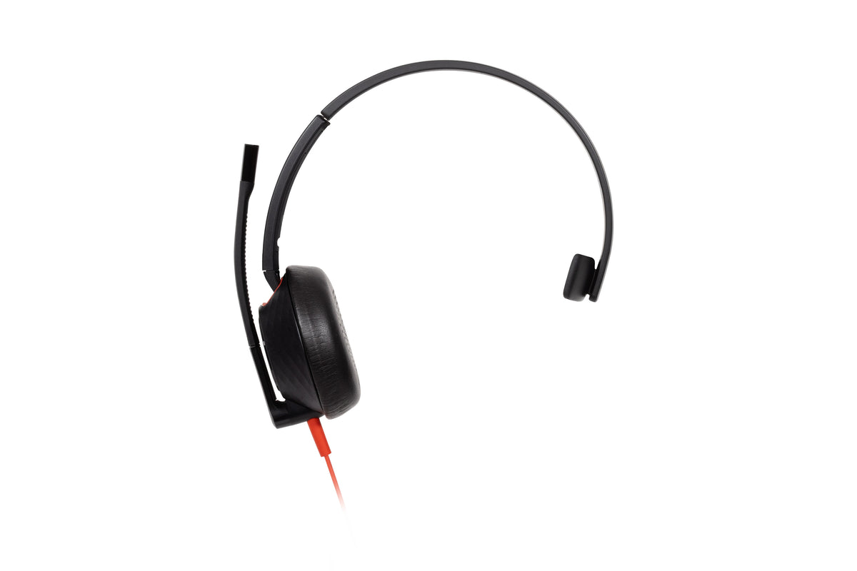 HP Poly Blackwire 5210 Monaural USB-C Headset + 3,5 mm-kontakt + USB-C/A-adapter