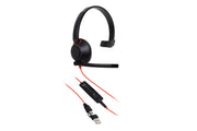 HP Poly Blackwire 5210 Monaural USB-C Headset + 3,5 mm-kontakt + USB-C/A-adapter