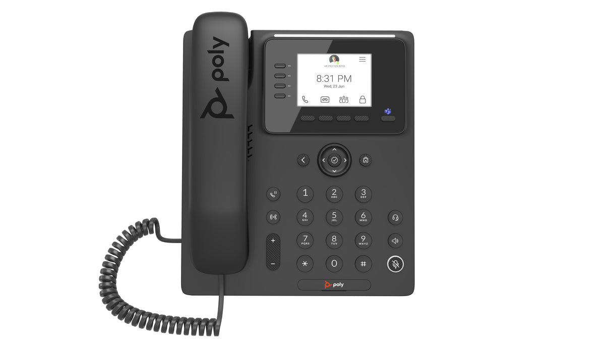 HP Poly CCX 350 Business Media Phone för Microsoft Teams och PoE-aktiverad